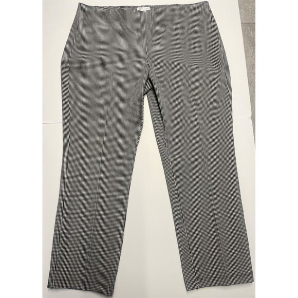 J. Jill Pants - J Jill Premium Bistretch Sz 8 Petite Black White Checked Cropped Ankle Pant